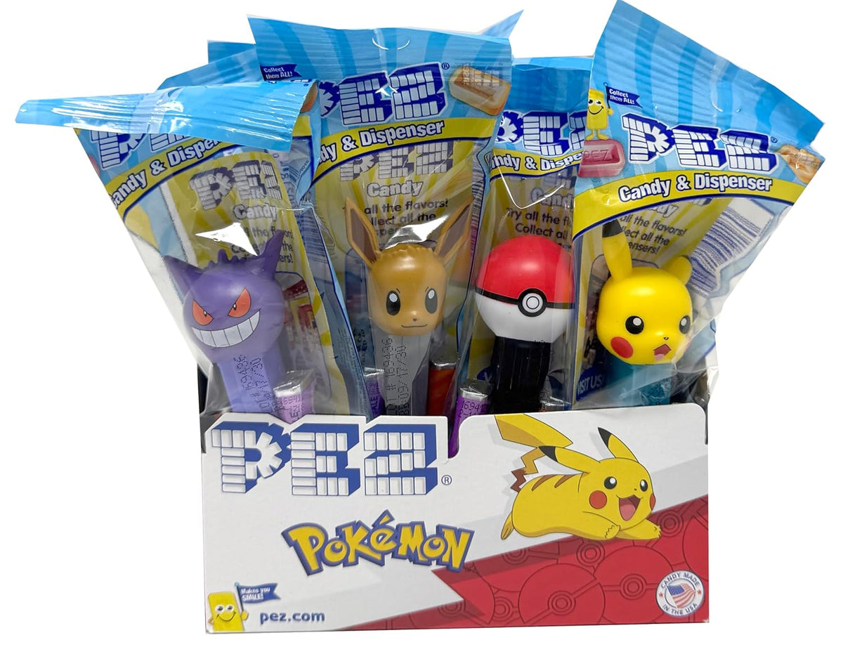 PEZ Pokemon Candy Dispensers, Individually Wrapped (12 Pack)