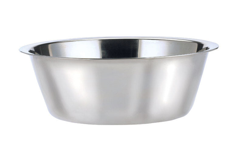HiLo Silver Plain Stainless Steel 5 qt Pet Dish For Dogs