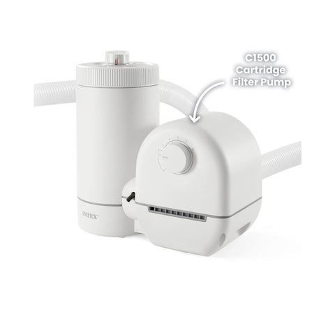 Intex Krystal Clear Above Ground Filter Pump 1500 gal 14.1 in. H X 18.1 in. W X 12.5 in. L