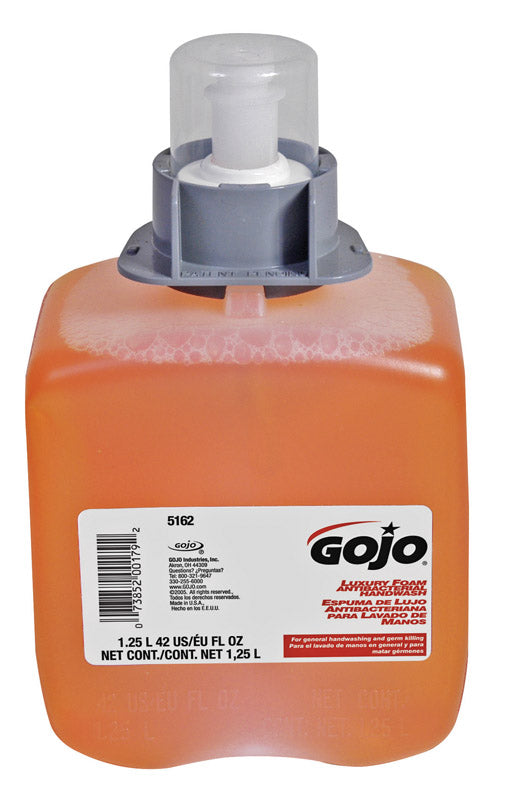 Gojo Orange Blossom Scent Antibacterial Foam Hand Soap Dispenser Refill 42 oz (Pack of 4)