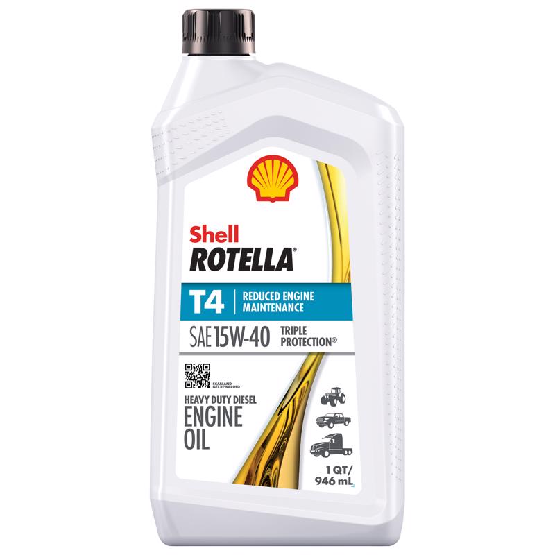 Aceite para motor diésel de trabajo pesado Shell Rotella 15W-40, 1 pinta, paquete de 1 (paquete de 6)
