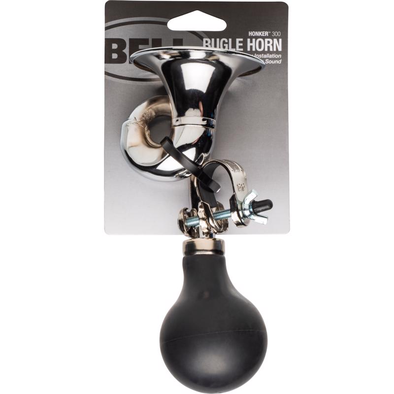 Bell Sports Honker 300 Steel Bugle Horn Silver/Black