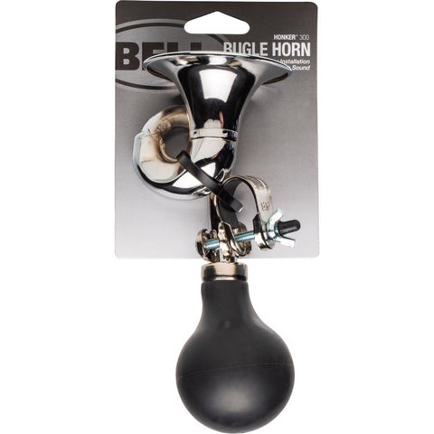 Bell Sports Honker 300 Steel Bugle Horn Silver/Black