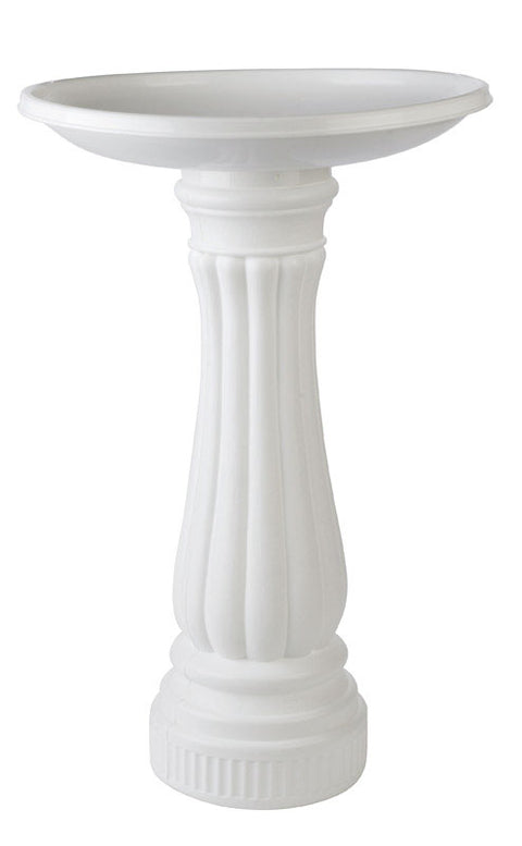 Union Products White Plastic 25 in. Bird Bath (Pack of 6)