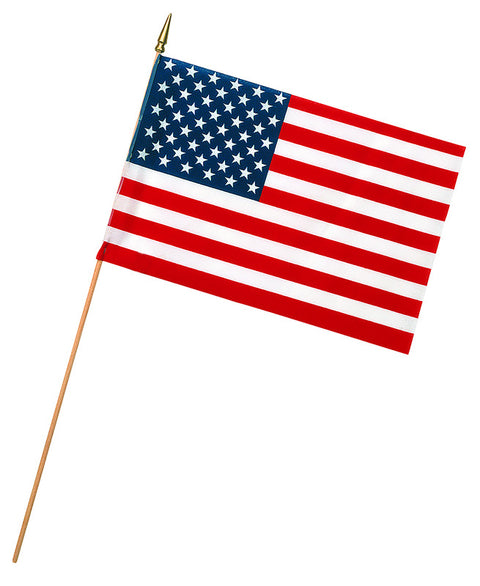 Valley Forge American Stick Flag 12 in. H X 18 in. W (Pack of 48)