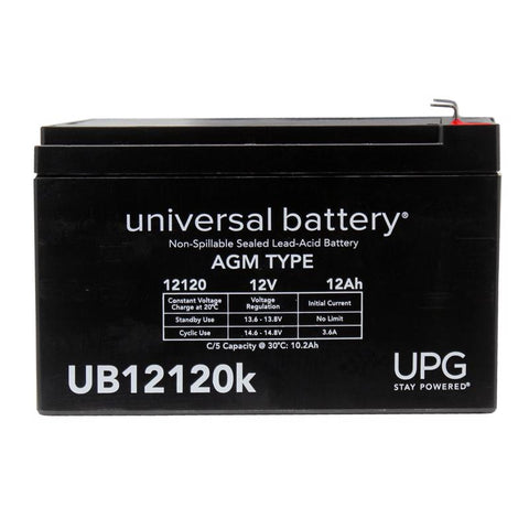 Universal Power Group U12120 12 Ah 12 V Lead Acid Battery (Pack of 2)