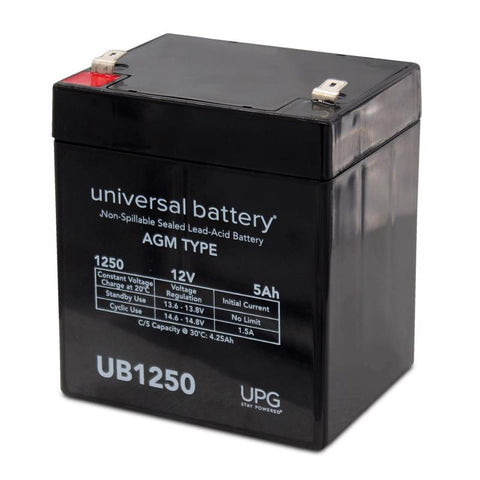Universal Power Group UB1250 5 amps 12 V Lead Acid Battery (Pack of 2)