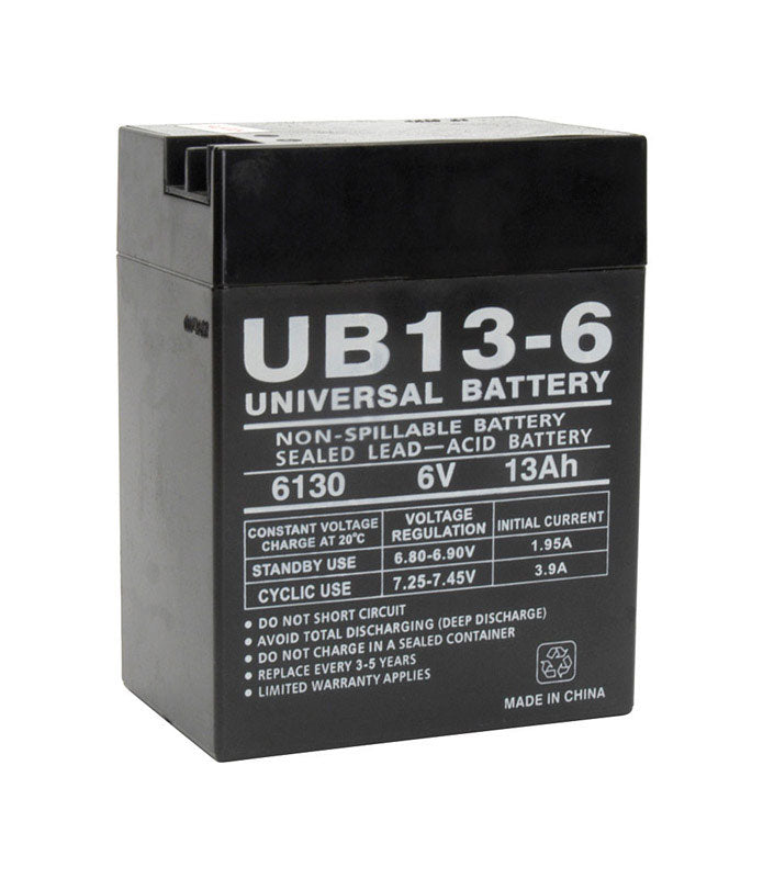 Universal Power Group UB13-6 13 Ah 6 V Lead Acid Battery (Pack of 2)