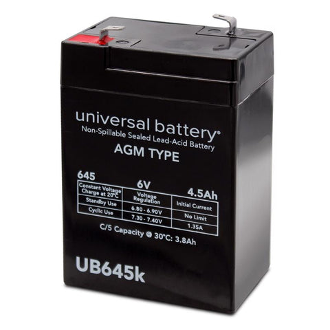 Universal Power Group UB645k 4.5 Ah 6 V Lead Acid Battery (Pack of 2)