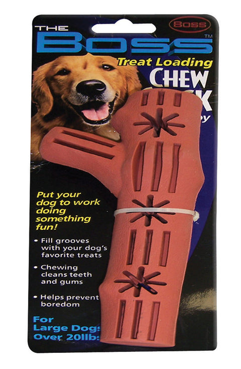 Boss Pet Juguete para perro, barra de caucho marrón para masticar, grande, 1 ud.