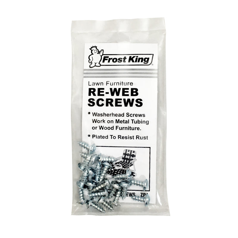 Frost King Aluminum Re-Webbing Screws Silver