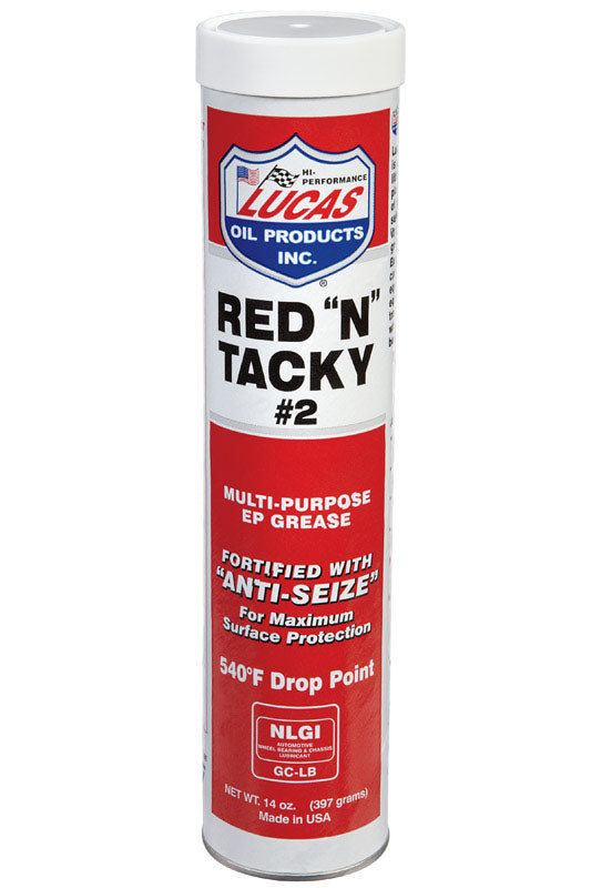 Grasa roja de litio N Tacky Red de Lucas Oil Products, 14 oz (paquete de 10)