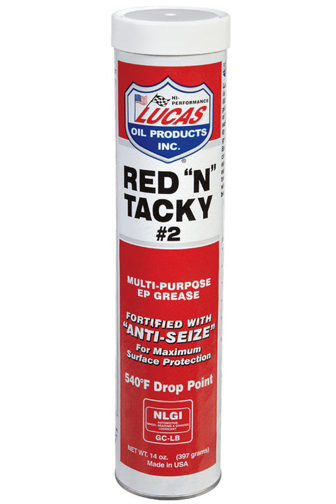 Lucas Oil Products Red N Tacky Red Lithium Grease 14 oz (Pack of 10)