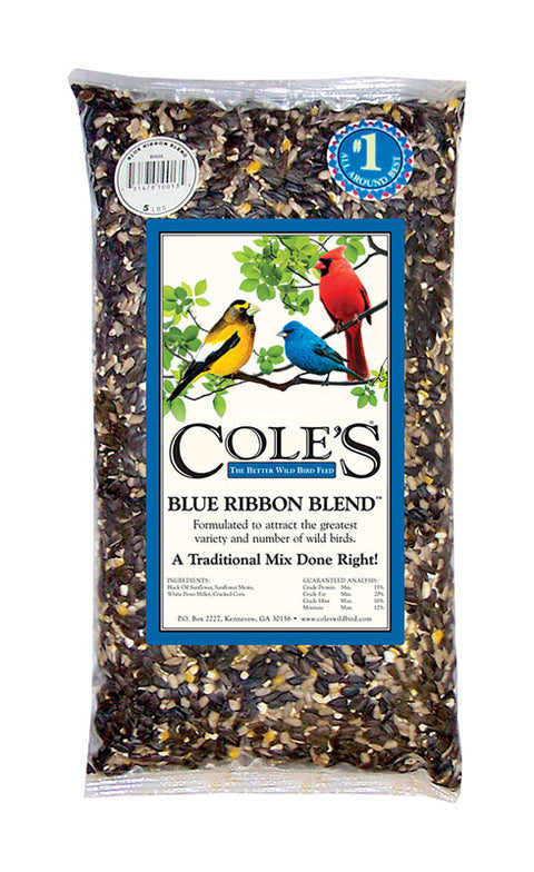 Cole's Blue Ribbon Blend Wild Bird Food 20 lb (Pack of 2)