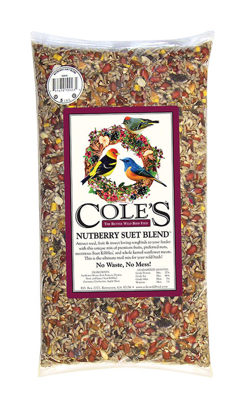 Cole's Nutberry Suet Blend Wild Bird Food 5 lb