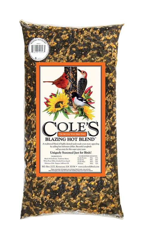 Cole's Blazing Hot Blend Wild Bird Food 5 lb (Pack of 6)