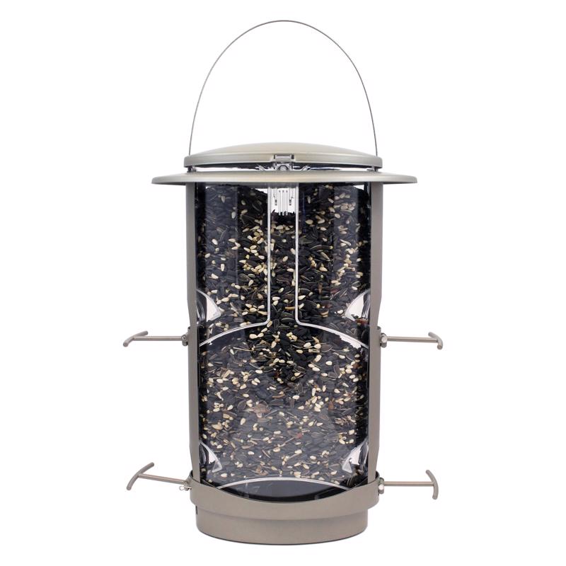 Squirrel-X Wild Bird 4.2 lb Metal/Plastic Tube Bird Feeder 4 ports