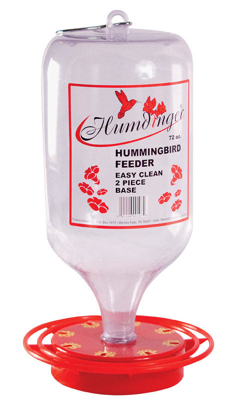 Humdinger Hummingbird 72 oz Plastic Bottle Nectar Bird Feeder 8 ports (Pack of 6)