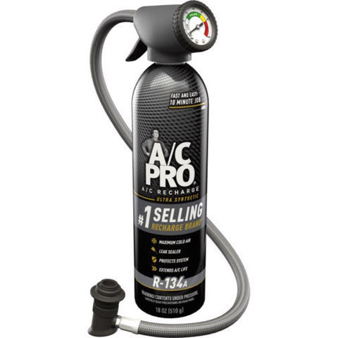 A/C Pro R134a Refrigerant Recharge Kit 18 oz (Pack of 4)