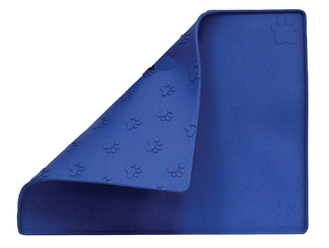 Prestige Blue Plain Rubber Pet Bowl Mat For All Pets (Pack of 10)