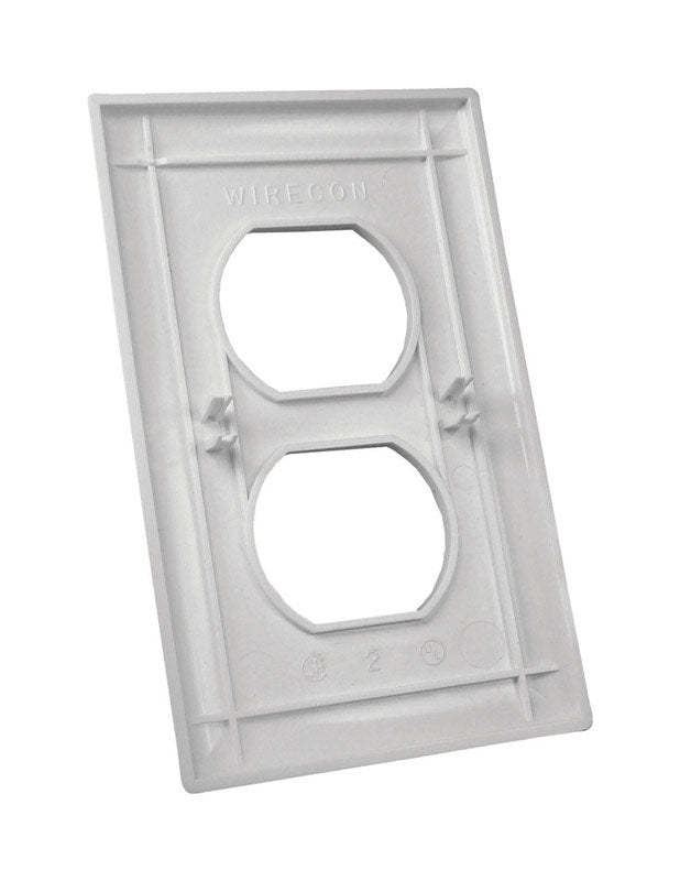 Placa dúplex para un solo interruptor/tomacorriente RV estándar de EE. UU., paquete de 1
