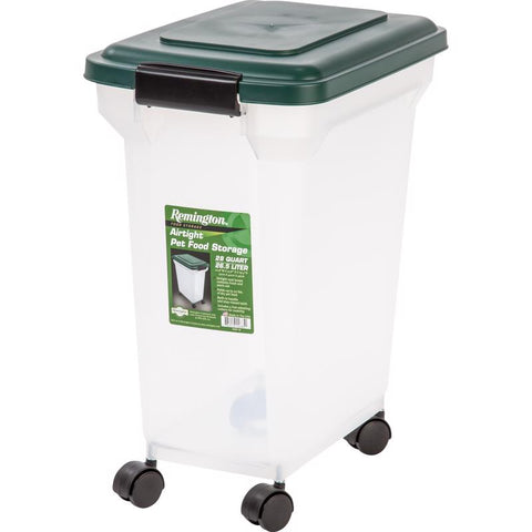 Remington Green Plastic 28 qt Pet Food Container For All Animals (Pack of 6)
