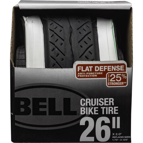 Bell Sports White Wall Cruiser 26 in. Rubber Bicycle Tire 1 pk (Pack of 2)