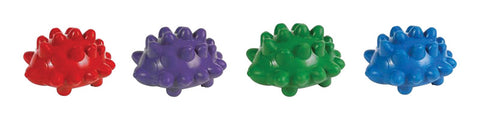 Chomper For Dog Assorted Rubber Hedgehog Squeaker Dog Toy Large 4 pk