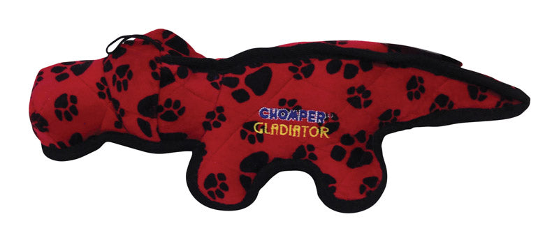 Chomper Gladiator For Dog Assorted Nylon/Plush Tuff Alligator Dog Toy Large