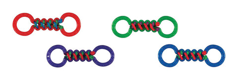 Chomper For Dog Assorted TPR Braided Rope & TPR Double Tug Dog Toy Large 4 pk