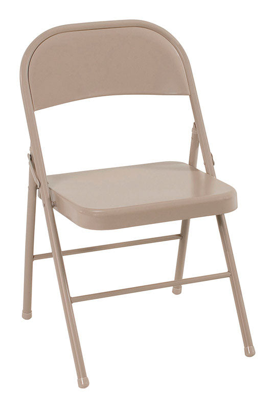 Cosco Antique Sand Metal Folding Chair 1 pk (Pack of 4)