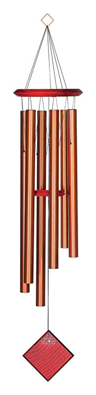 Woodstock Chimes Encore Collection Bronze Aluminum/Wood 37 in. Bronze Chimes of Earth Wind Chime
