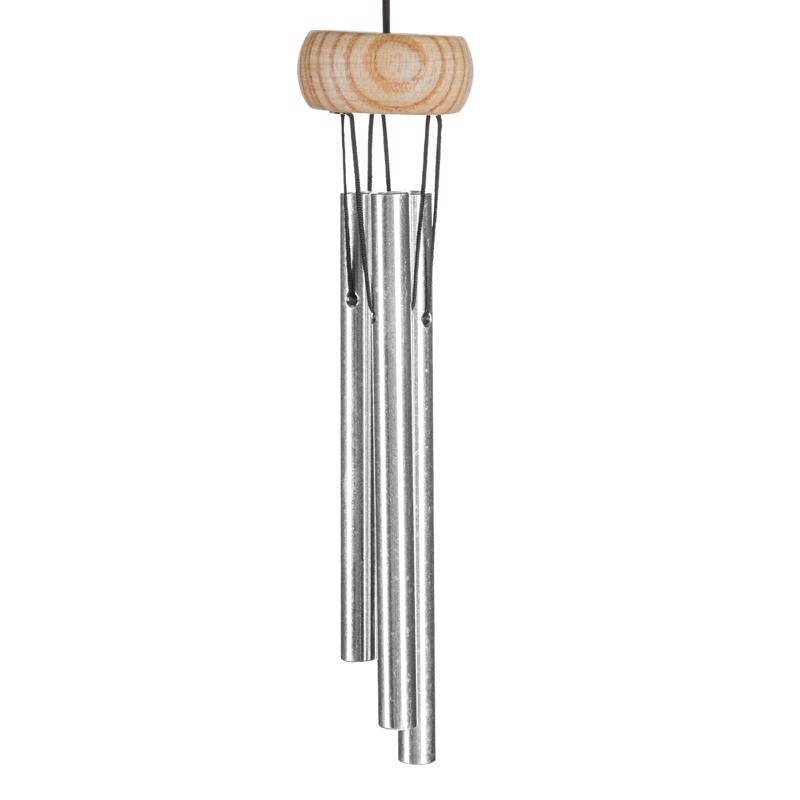 Woodstock Chimes Signature collection Silver Aluminum/Wood 6 in. Piccolo Wind Chime