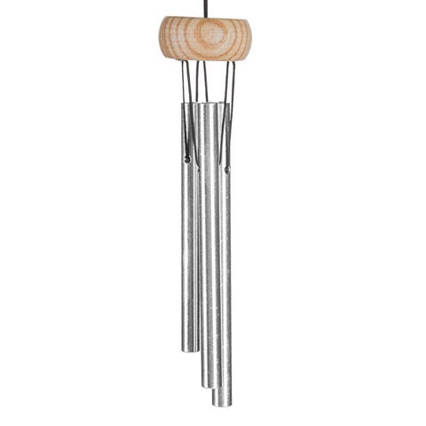 Woodstock Chimes Signature collection Silver Aluminum/Wood 6 in. Piccolo Wind Chime