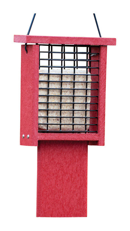 Woodlink Going Green Wild Bird 1 lb Plastic/Wire Tail-prop Suet Bird Feeder 2 ports