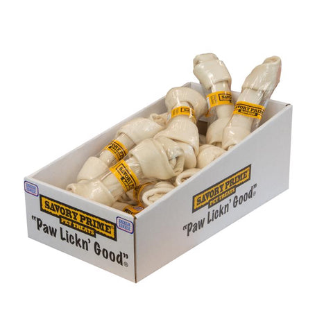Savory Prime American Supreme Large Adult Knotted Bone Beef Rawhide 8-9 in. L 1 pk (Pack of 14)