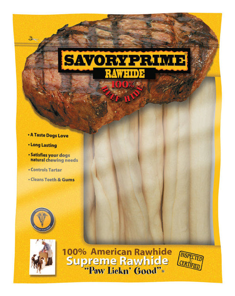 Savory Prime American Supreme All Size Dogs Adult Mini Rolls Beef Rawhide 6-7 in. L 7 pk