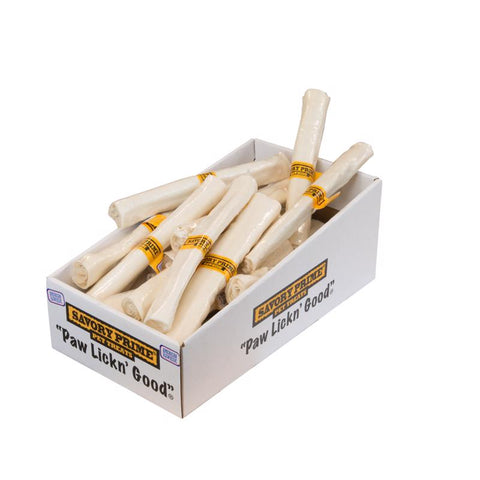 Savory Prime American Supreme Medium/Large All Ages Mini Rolls Beef Rawhide 9-10 in. L 1 pk (Pack of 24)