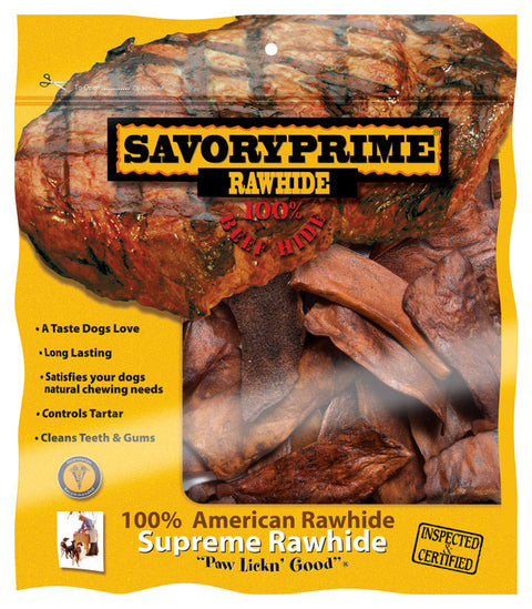 Savory Prime Beef Flavor All Size Dogs All Ages Rawhide Chips Beef Rawhide 6 in. L 1 pk