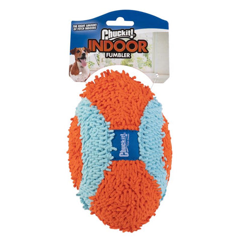 Chuckit! For Dog Multicolored Terrycloth Football Fumbler Football Dog Toy Medium 1 pk