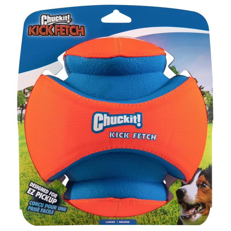 Chuckit! For Dog Blue/Orange Rubber Kick Fetch Ball Dog Toy Large 1 pk