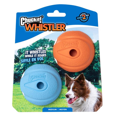 Chuckit! For Dog Assorted Rubber Whistler Dog Toy Medium 2 pk