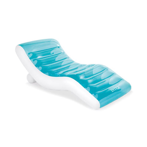 Intex Rockin Blue/White Vinyl Inflatable Lounge Pool Float
