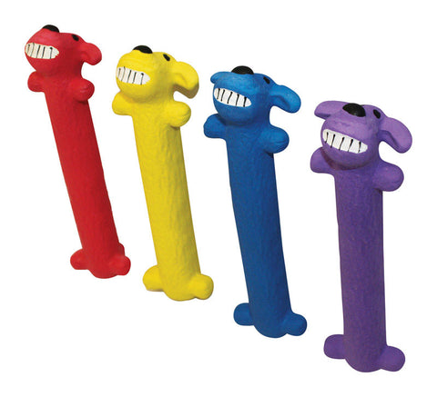 Multipet Loofa For Dog Assorted Latex Dog Toy Small 1 pk