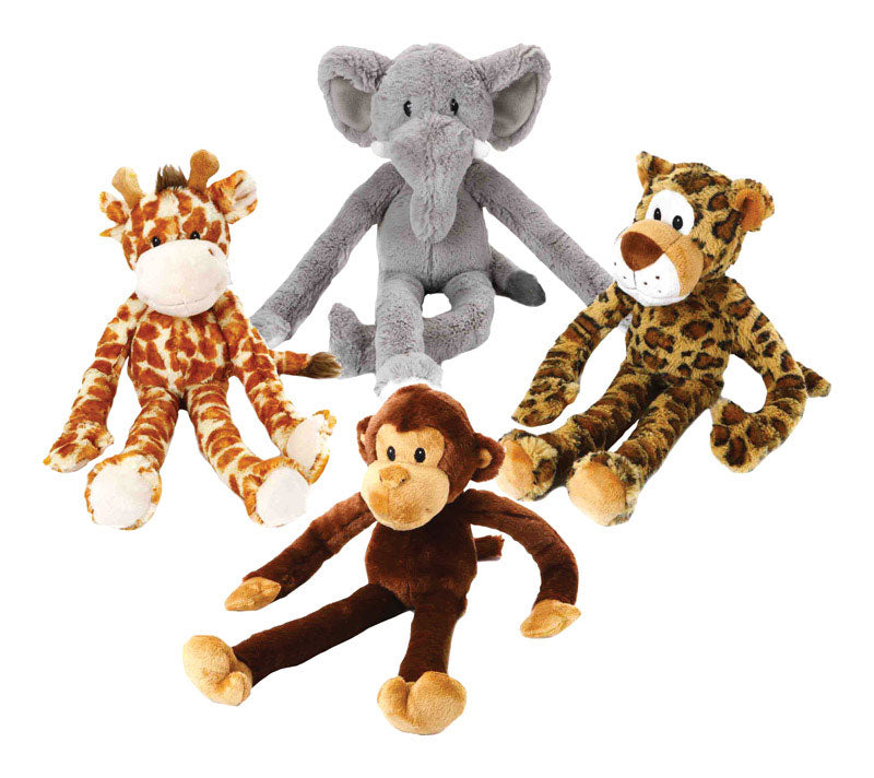 Multipet For Dog Assorted Plush Swingin Safari Dog Toy Extra Large 1 pk