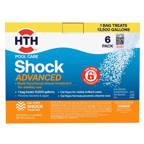 HTH Pool Care Solid Shock Treatment 6 lb (Pack of 6)