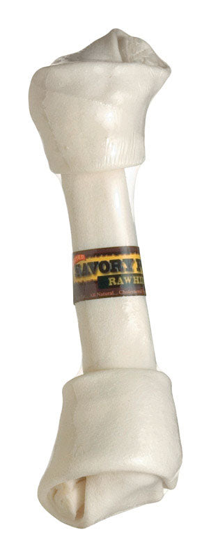 Savory Prime Natural Medium Adult Knotted Bone Beef Rawhide 9-10 in. L 1 pk