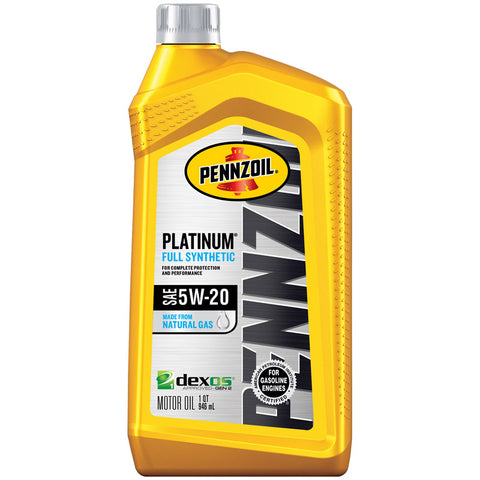Pennzoil Platinum 5W-20 4-Cycle Synthetic Motor Oil 1 qt 1 pk (Pack of 6)