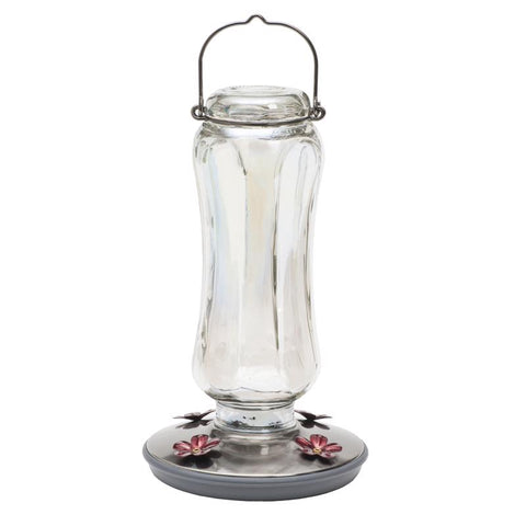 Perky-Pet Hummingbird 16 oz Glass/Metal Nectar Bird Feeder 4 ports (Pack of 2)