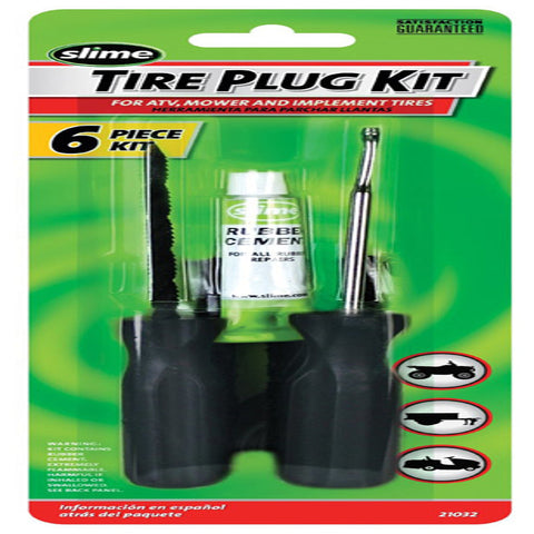 Kit de reparación de pinchazos con Slime para neumáticos de ATV, cortacésped e implementos
